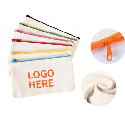 Durable Canvas Pouch with Zipper
