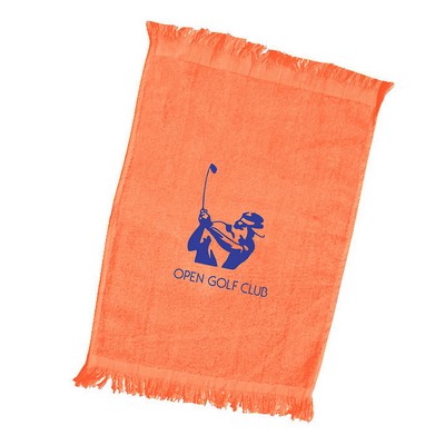 Velour Fingertip Towel With Fringed Ends