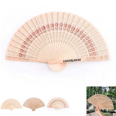 Sandalwood Fan Chinese Sandalwood Openwork Wood Fan