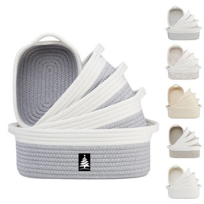 Woven Rope Organizing Basket Set of 5