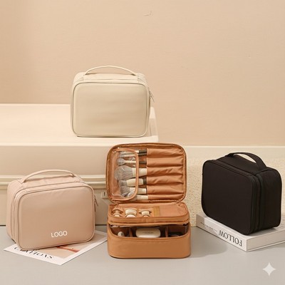 Large Oxford Cloth Makeup Bag Portable Toiletry Organizer High-Capacity