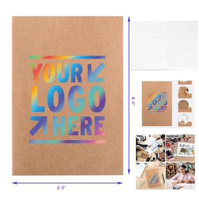 Kraft Cover Horizontal Lined Page Notebook