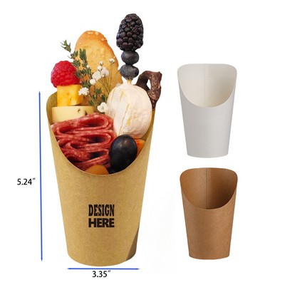 16 Ounce French Fries Holder Disposable Paper French Fry Cups Charcuterie Cups for all Occasions