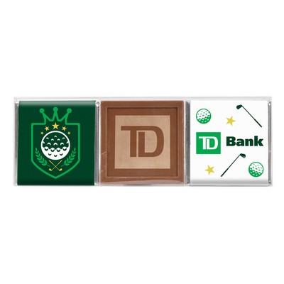 Golf - Square Bar- 3 Pack with Etched Bar in Acetate Box