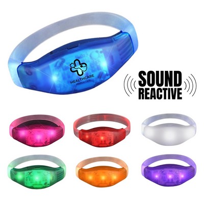 LED Light-Up Bracelet – Sound Activated Custom Logo Wristband