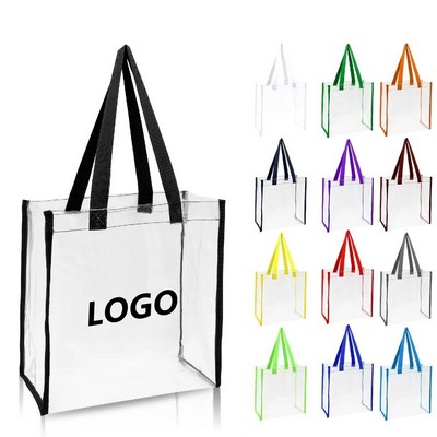 Clear PVC Stadium Security Open Tote 12"x12"x6"