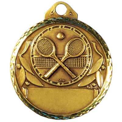 Stock Diamond Struck 2" Medal- Tennis