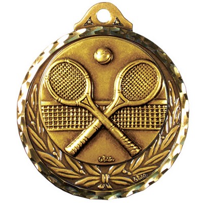 Stock Diamond Struck Medal (Tennis) 2 3/4"