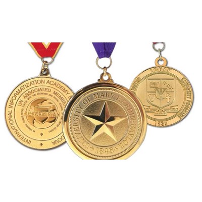 Custom Brass Die Struck Medal (1 1/2")