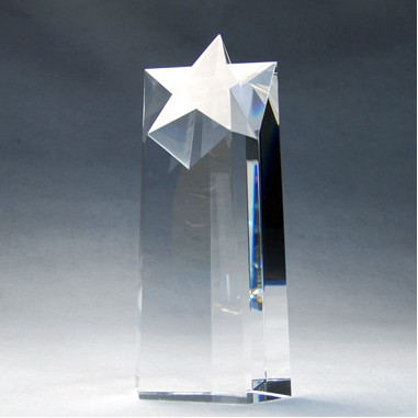 Crystal Star Pillar Award (engraved )
