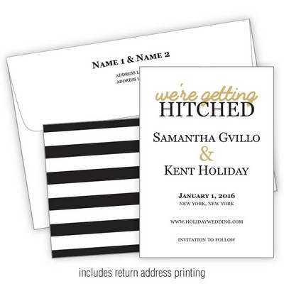 Wedding Invitation with Printed Envelopes Flat - 5x7 (A7)