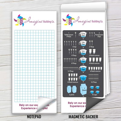 Full-Color Magnetic Notepads - Kitchen Measurements (3 1/2" x 8")