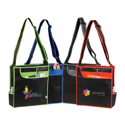 Multi-Pocket Messenger Shoulder Tote