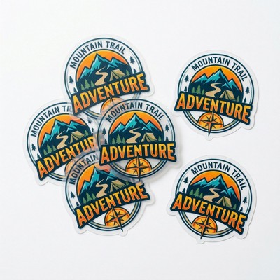 .004 Custom Shape Clear Matte Vinyl / High perf adh back Decals (151 to 200 sq in) Full Color