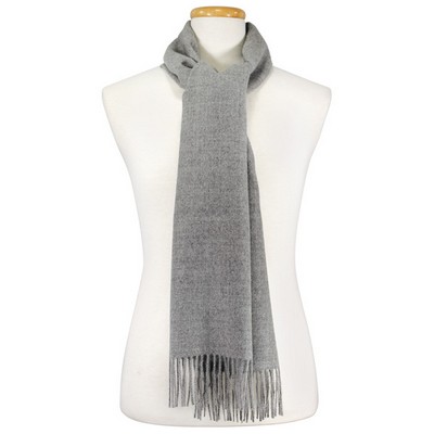 Light Grey 100% Alpaca Scarf - 11" x 70"