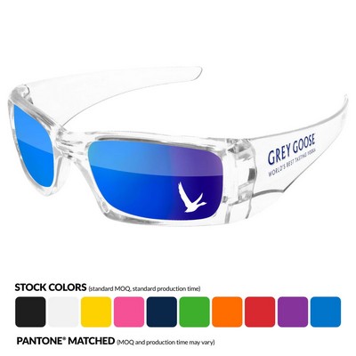 Clear Wrap Mirror Sunglasses