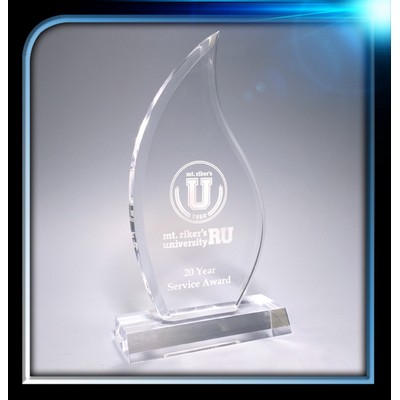 Executive Series Flame Award w/Base (4 1/4"x8 1/4"x3/4")