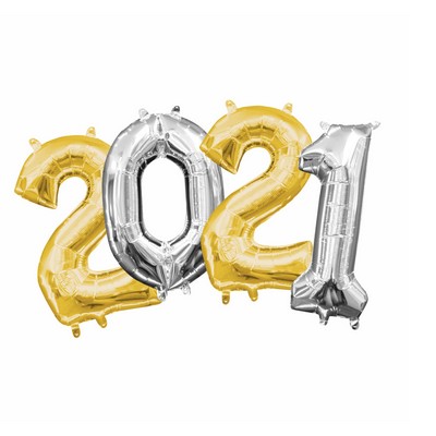 16" Air-Inflated Number Foil Balloons