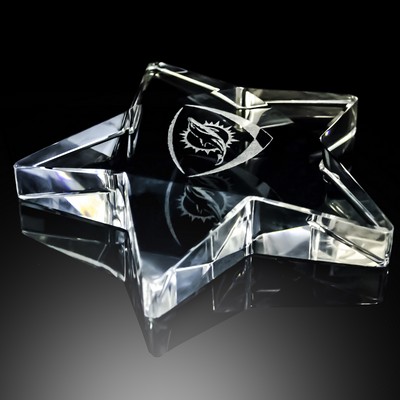 Glass Crystal Star Paperweight