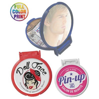 Union Printed - Pocket Size Mirror (2.5 inch Rouns) with Full-Color Dome Logo