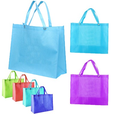 Non-Woven Tote Bag With Reinforced Metal Grommets Handle