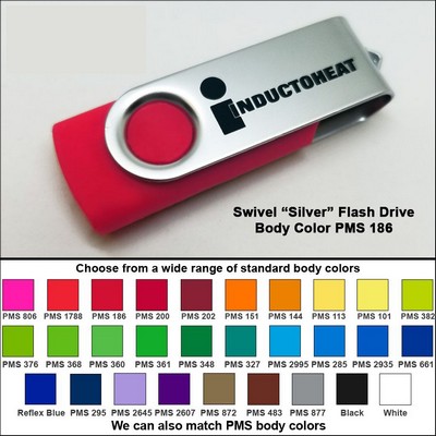 Swivel Flash Drive - 64 GB Memory - Body PMS 186