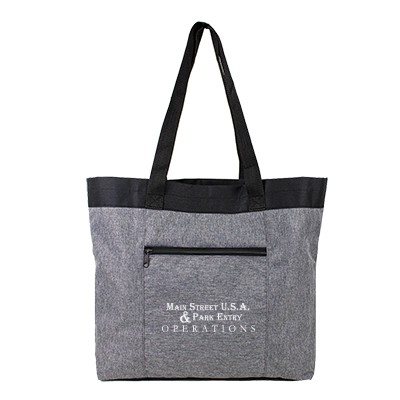 Simple zipper tote with black accents Simple zipper tote with black accents