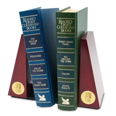 Bookends W/ Gold Medallion