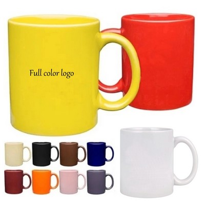 Full Color 11oz Traditional Ceramic Mugs