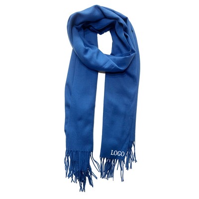 Knit Scarf With Fringe