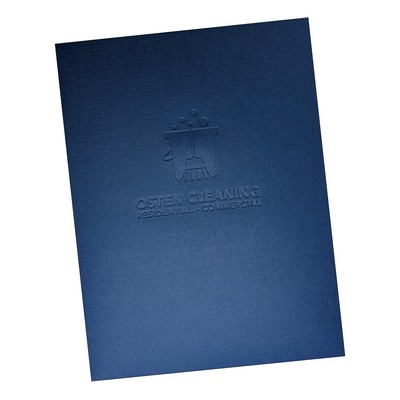 Quick Ship Blind Deboss Linen Economy 9x12 Pocket Folder