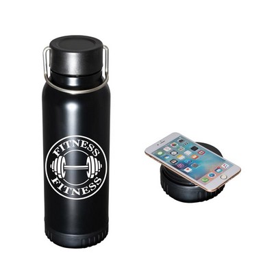 22 Oz. Dual-Purpose Water Bottle and Portable Charger in-one