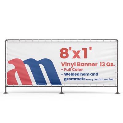 Banner 8'x1' Vinyl 13 Oz. Full Color