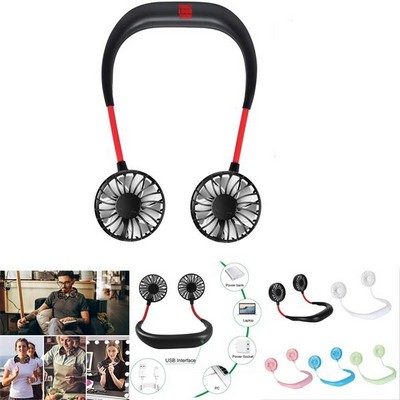 Portable USB Rechargeable Neck Fan