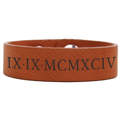8 1/2" x 3/4" Rawhide Leatherette Youth Cuff Bracelet