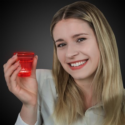Light Up Red Shot Glass(Pad Print)