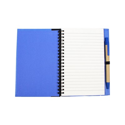 Contrast Paperboard Spiral Notebook & Pen 5.5" x 7.125"