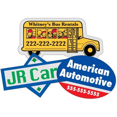 Custom Clear Polyester Die-Cut Decal w/Back Adhesive (355 to 505 Square Inches)