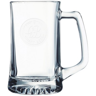 Beer Mug with Handle, Engraved, 14 oz