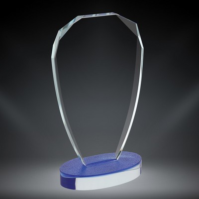Cardiff Fan Crystal Award, 9 1/2"H