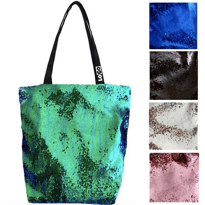 Sequin Tote Bag Large Capacity Handbag