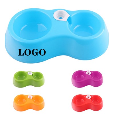 Pet Feeding Double Bowl