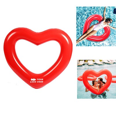Inflatable Heart Shaped Swimming Pool Ring
