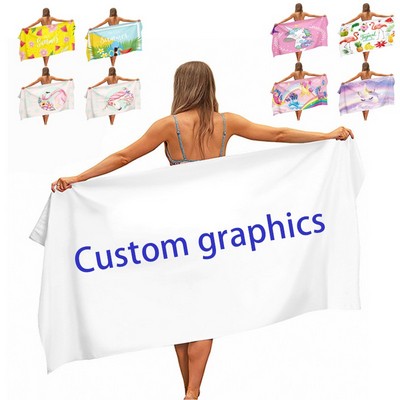 Microfiber Velour Beach Towel