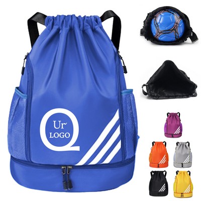 10.63X1.97X6.5 Inch Oxford Fabric Drawstring Backpack