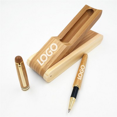 Personalized Flip Bamboo Stand & Pen