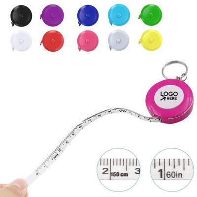 Compact Retractable Tape Measure With Keychain