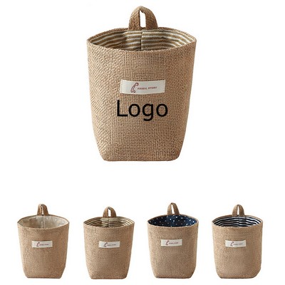 Cotton Linen Wall Hanging Basket