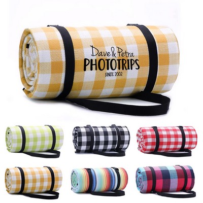 Waterproof TPU Picnic Blanket with Handle and Carry Bag