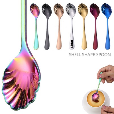 5.11 Inch Shell Shaped Dessert Coffee Spoon